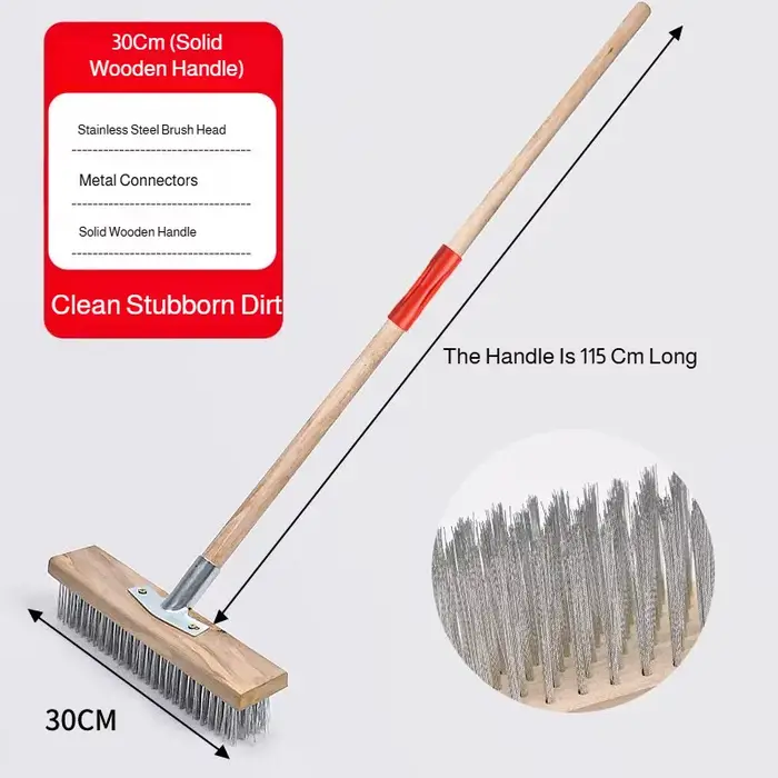Brosse de sol en fil d'acier inoxydable, épurateur de nettoyage domestique, détachant, balai de nett