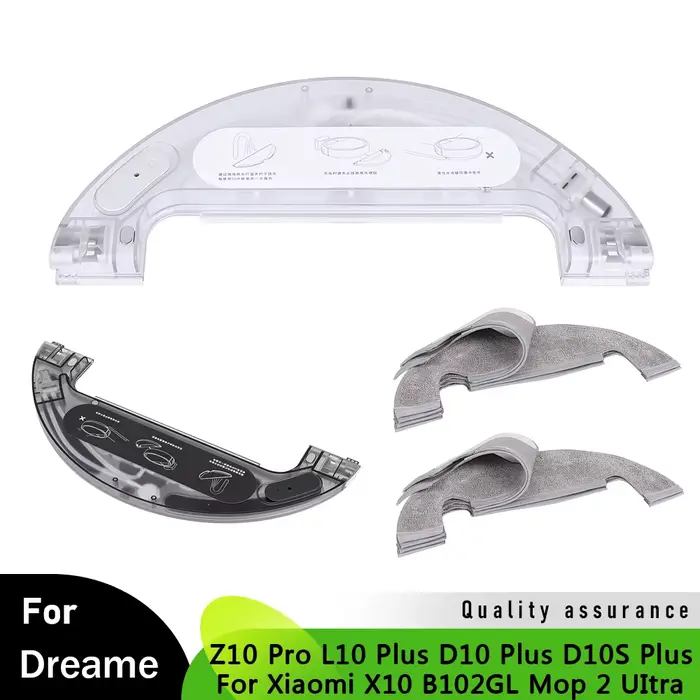 Réservoir d'eau avec serpillière pour aspirateur robot Dreame D10 Plus/Z10 Pro/L10 Plus/D10S Plus pour Xiaomi X10/B102GL/Mop 2 UItra/STYTJ05ZHM