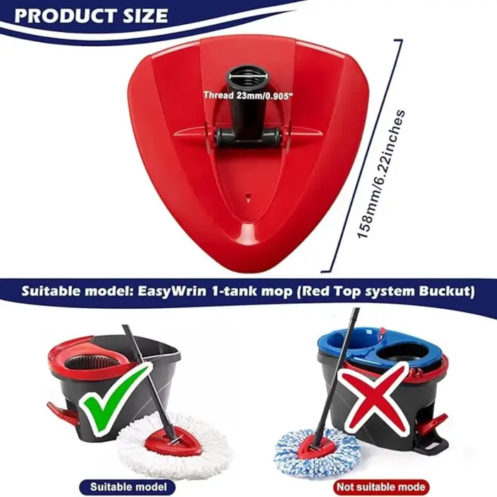 Tête de Base de remplacement pour vadrouille rotative Vileda EasyWring Turbo 2 en 1