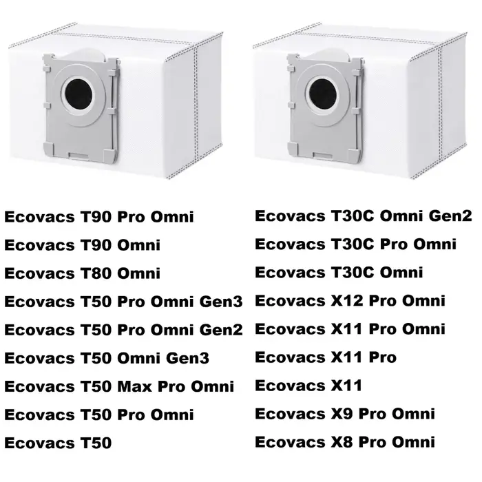 Sac à poussière T50 Pro Omni Gen3 pour aspirateur robot Ecovacs