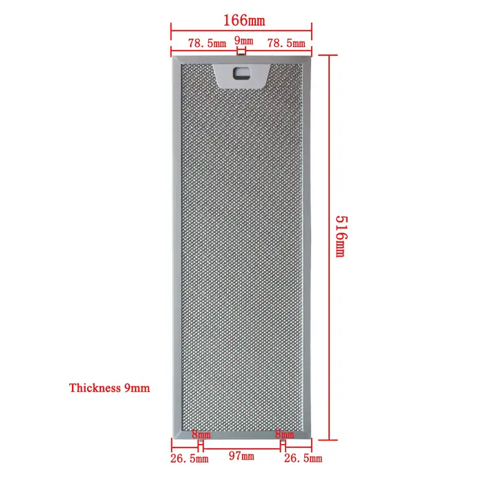 00660222 00660223 jeu de filtres pour hotte de cuisine 516x166 + 516x186mm filtre à graisse