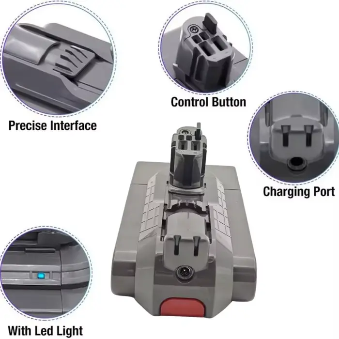 Pour Dyson V8 V10 V11 V12 12800mAh 21.6V/25.2V batterie de remplacement Dyson V8 aspirateur à main Dyson V11 batterie