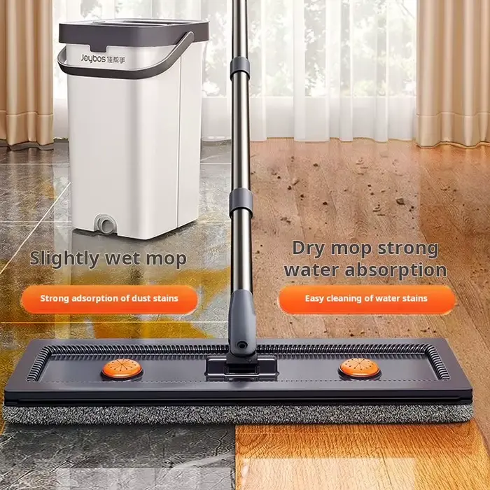 Serpillère rotative JOYBOS mains libres pour sols plats 33 cm avec seau