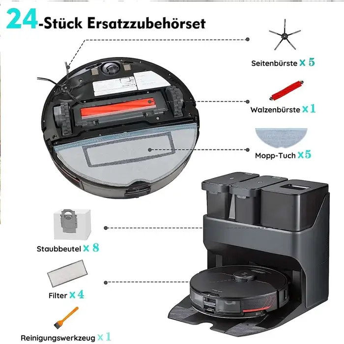PQWN – ensemble d'accessoires pour Roborock S7 Maxv Ultra