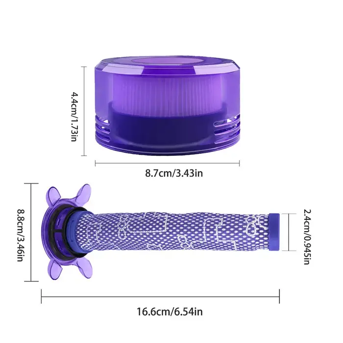 Pré-filtre et post-filtre V8 améliorés pour aspirateur à main Dyson V8 FOCUS Mattress SV25 SV37