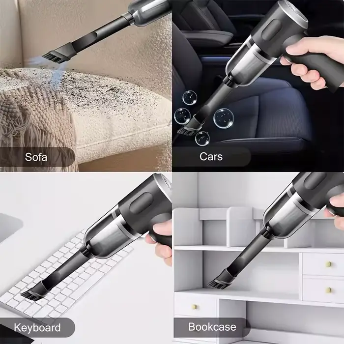 Aspirateur de voiture Lenovo 690000Pa, aspirateur sans fil haute puissance, charge rapide en 2 heures, nettoyeur à double usage sec et humide, nettoyeur portatif sans fil