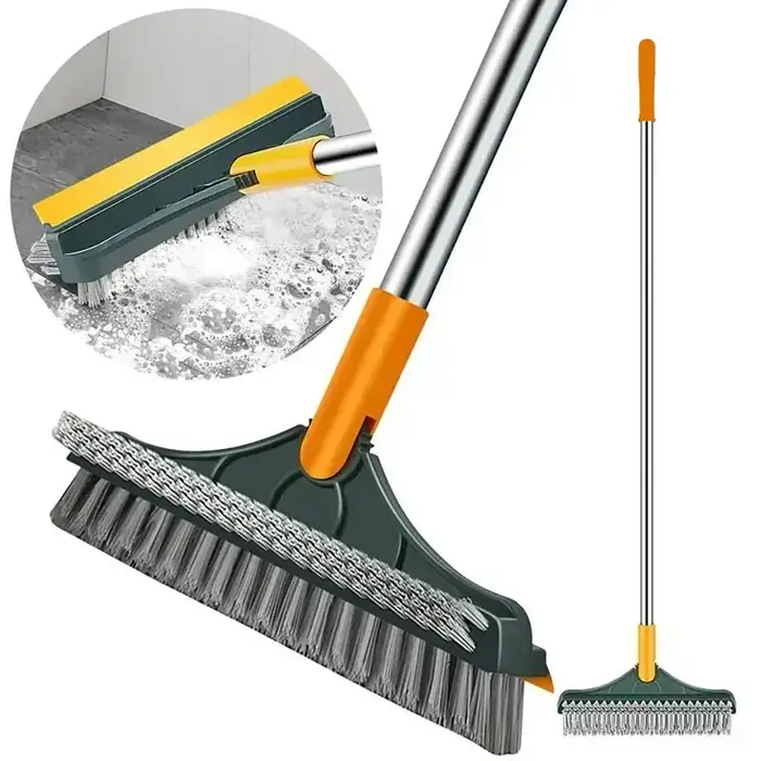 Brosse de nettoyage 2 en 1 pour sol de salle de bain