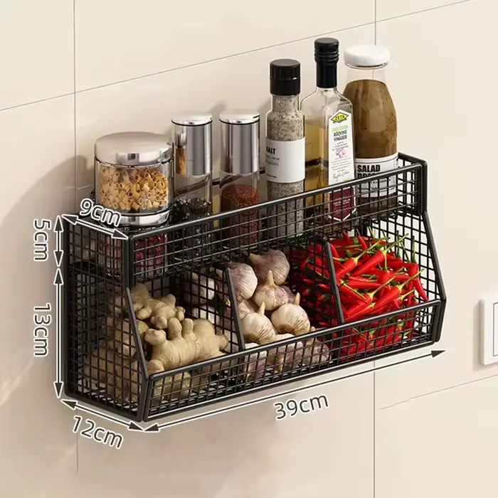 Étagère de rangement de cuisine à trois compartiments