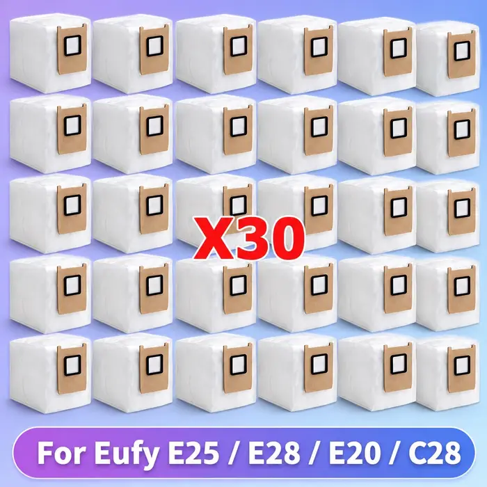 Sac à poussière compatible pour (Eufy Omni E25 / E28 / E20 / C28) Pièces d’aspirateur Sacs de rechange Accessoires
