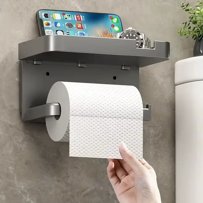 Porte-papier toilette facile à installer - Fixation murale