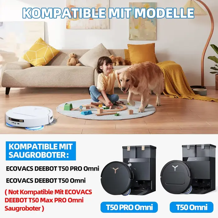 Pièces détachées pour robot aspirateur ECOVACS T50 PRO OMNI GEN 2 : brosses latérales principales