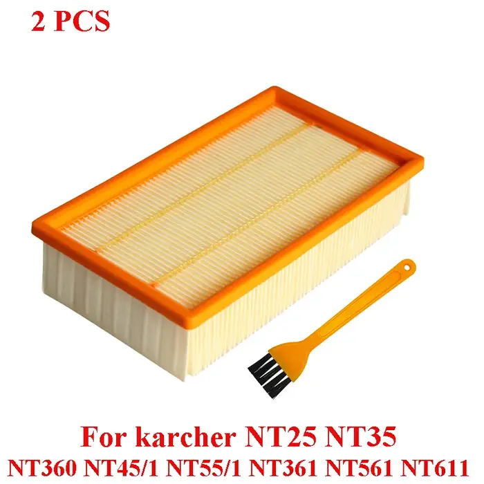 Filtre plat plissé de remplacement pour accessoires de modèle Karcher NT25
