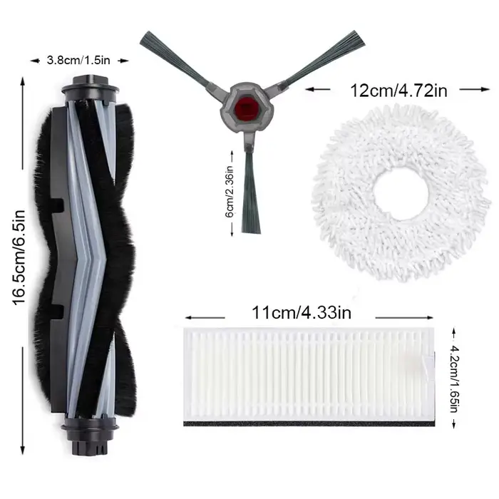 Pour Yeedi Station de vadrouille Robot autonettoyant brosse latérale