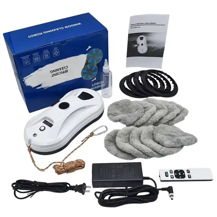 Aspirateur de fenêtre sans fil Rechargeable, Robot de nettoyage de vitres murales avec pulvérisation