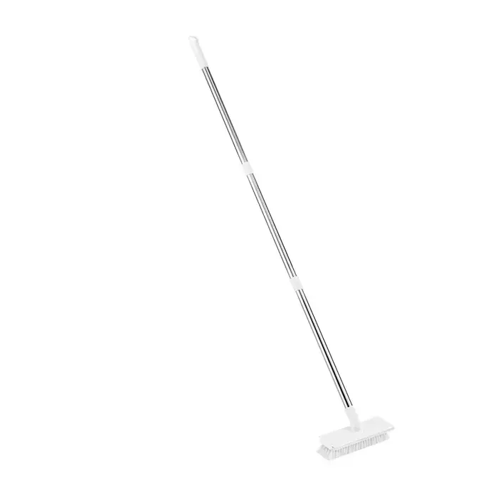 Brosse à Sol Longue 2 en 1 pour Toilette, Accessoire à Accents Durs, Balai à récurer les Carreaux, E