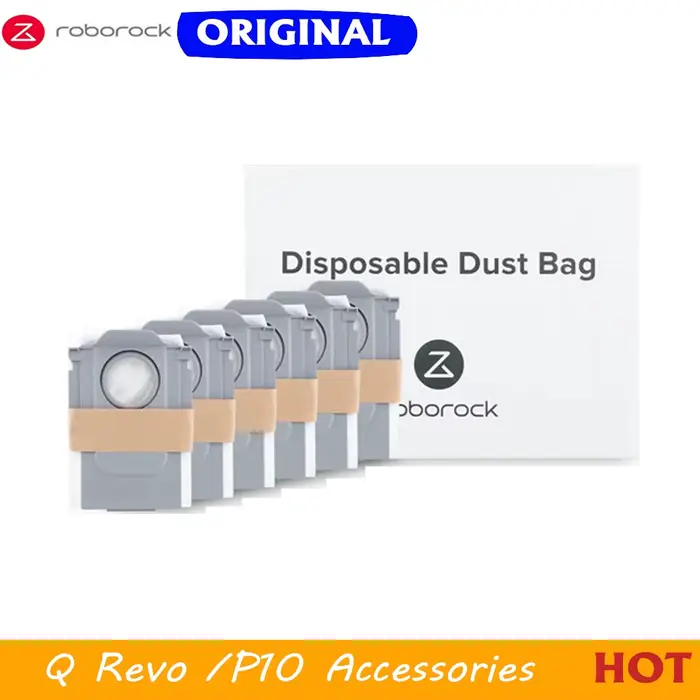 Sacs à poussière jetables pour aspirateur Roborock S8 MaxV Ultra/Qrevo Curv/Edge/Qrevo Series/Saros 10R/Saros 10