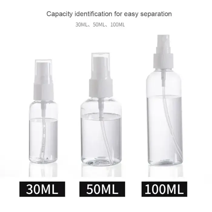 Bouteille de pulvérisation Portable en plastique transparent, 3 pièces, 30ml/50ml/100ml, arroseur pour plantes, fournitures de jardin, pulvérisateur d'arrosage
