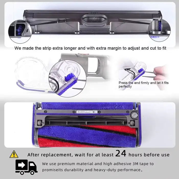Bande de remplacement en peluche douce pour aspirateur Dyson V6V7V8V10V11V12V15 DC58 DC59 DC62 DC72