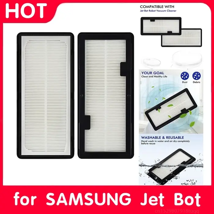 HEPA PUND-Lot de 2 pièces de rechange lavables pour aspirateur Samsung Jet Bot AI + et Jet Bot +