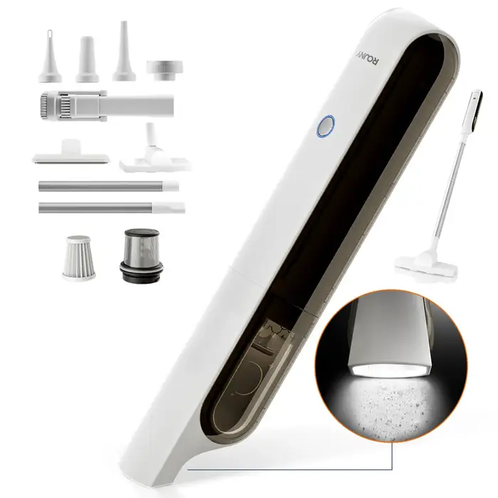 Aspirateur à main sans fil léger ROUNY avec lumière LED