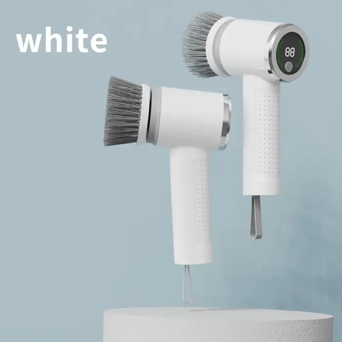 5 brosses de nettoyage sans fil avec têtes de brosse remplaçables, nettoyeur de sol électrique rotat