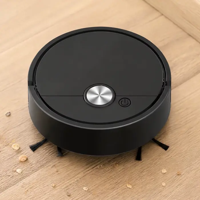 Mini aspirateur robot 3 en 1, machine de nettoyage intelligente légère, évitement automatique des obstacles pour poils d'animaux, sols durs et tapis