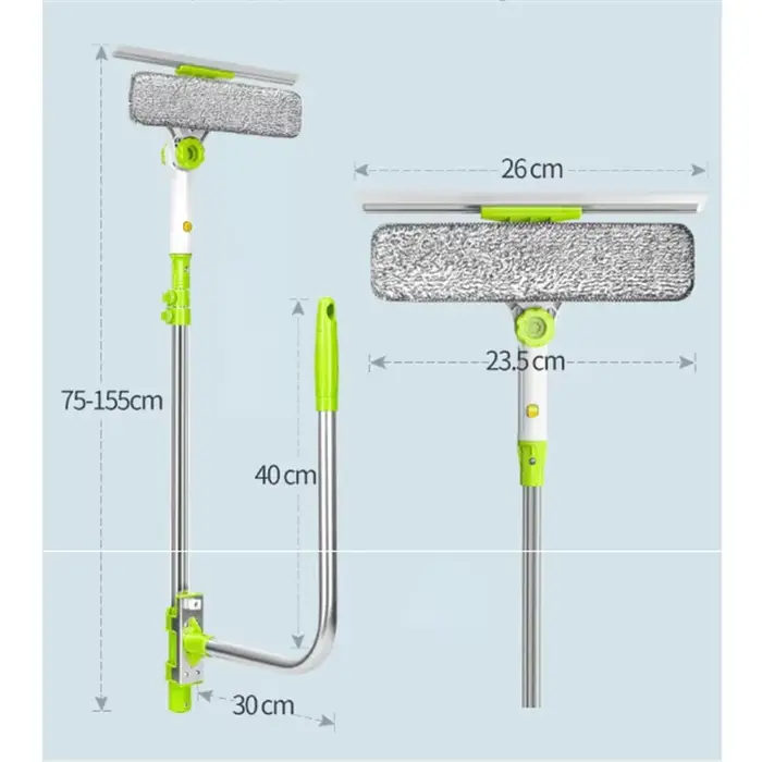 Brosse de nettoyage de vitres télescopique améliorée
