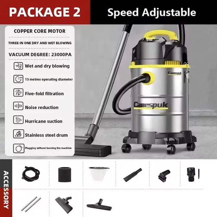 Aspirateur 3 en 1 haute puissance pour nettoyage humide et sec, 25L/40L, pour voiture, magasin, hôtel, maison, usage commercial et industriel