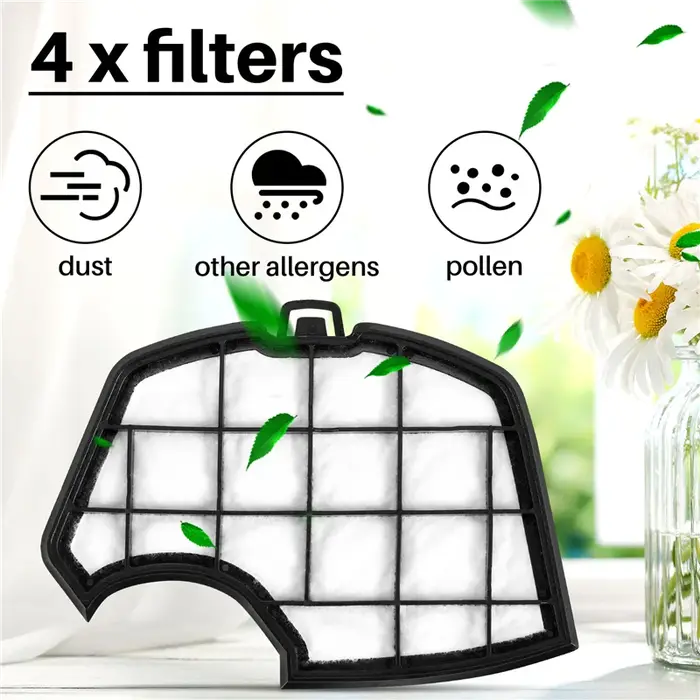 Filtre de protection de remplacement pour aspirateur Vorwerk Kobold VK140 VK150, 4 pièces