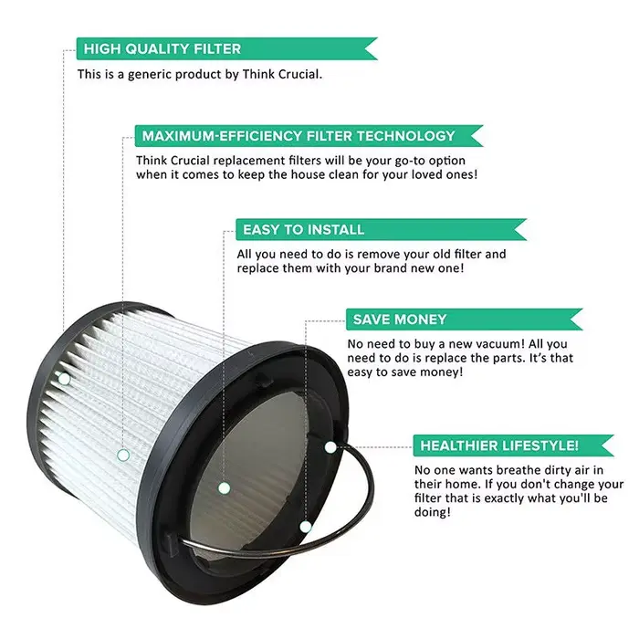 Filtre à poussière pour Black & Decker