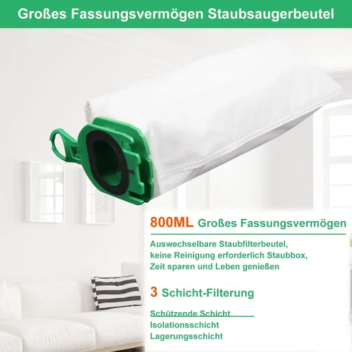 Sacs de remplacement pour aspirateur Kobold VB100
