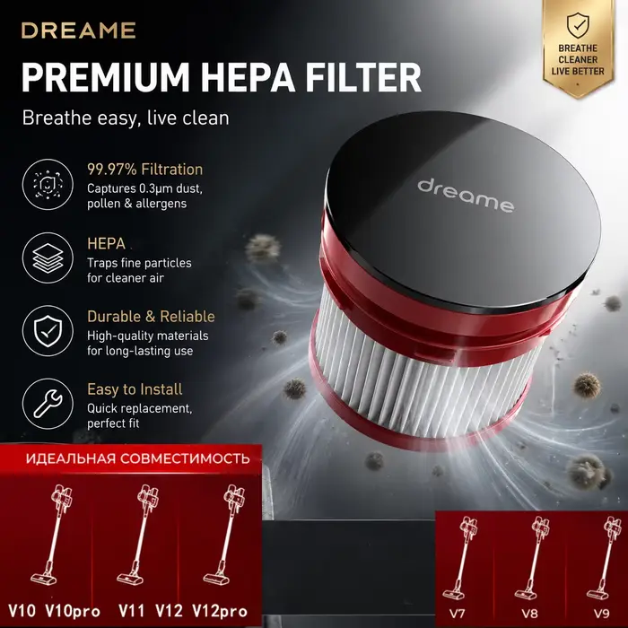 Pièce de rechange de filtre HEPA de rêve d'origine pour aspirateur à main V11 SE V12 V12pro