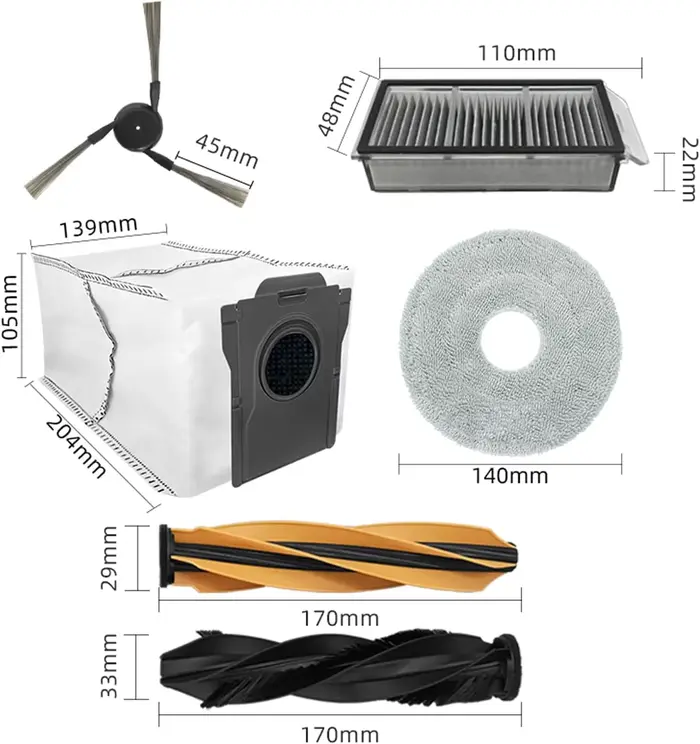 Accessoires pour aspirateur robot Dreame L40s Ultra : brosse principale