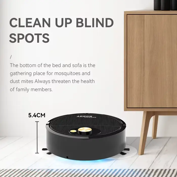 Aspirateur USB charge balayage Robot vadrouille Machine poils d'animaux tapis de sol dur maison intelligente