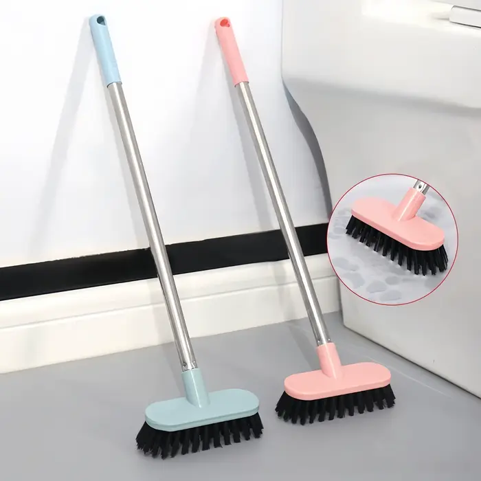 Brosse à récurer le sol avec manche long