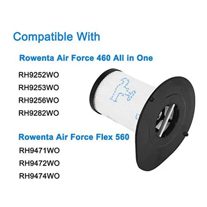 2 pièces filtres pour aspirateur Rowenta Air Force 460 tout-en-un RH92Xx et Air