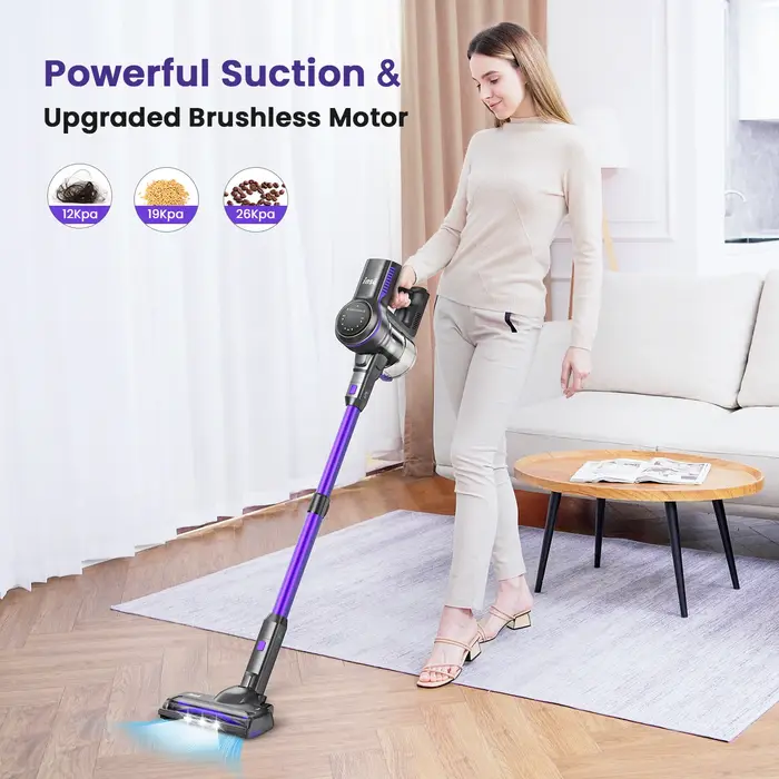 INSE-Aspirateur sans fil S7P, autonomie jusqu'à 45 services, aspirateur balai 6 en 1 pour parquet, p
