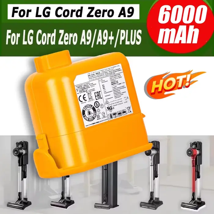 Nouvelle batterie d'aspirateur 5.0/6.0Ah EAC63758601 pour LG Cord Zero A9