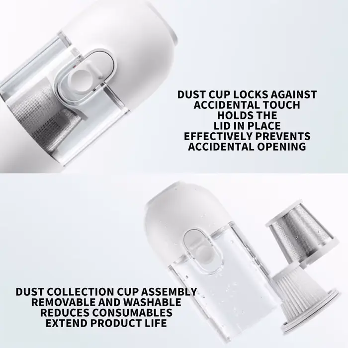 Nouvel aspirateur à main Xiaomi portable 13000Pa 2 vitesses sans fil multifonctionnel avec double filtre pour la maison et la voiture
