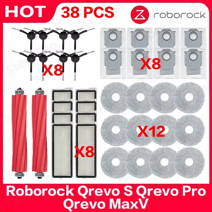 Pièces détachées pour robot aspirateur Roborock Qrevo S
