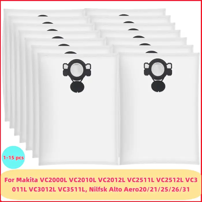 Sacs d'aspirateur pour Makita VC2000L VC2010L VC2012L VC2511L VC2512L VC3011L