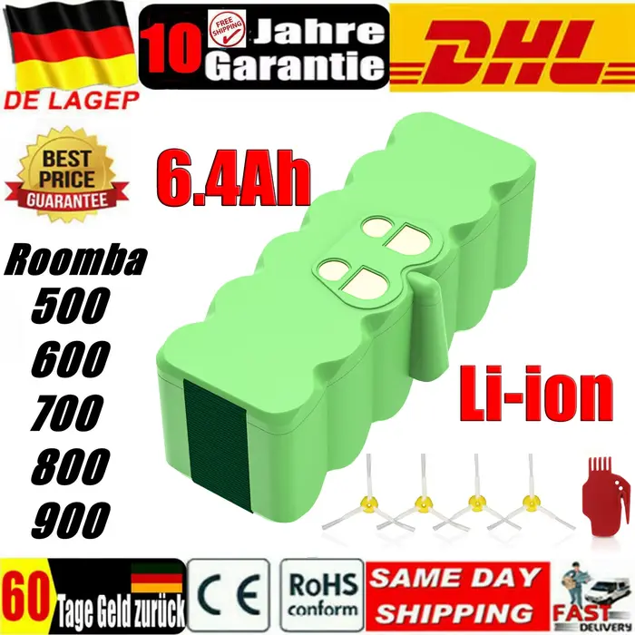 14.4V pour iRobot Roomba 500 batterie d'aspirateur 900 985 980 960 785 530 560 650 630 620 650 770 780