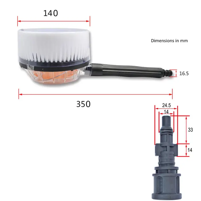 Brosse de lavage de voiture haute pression
