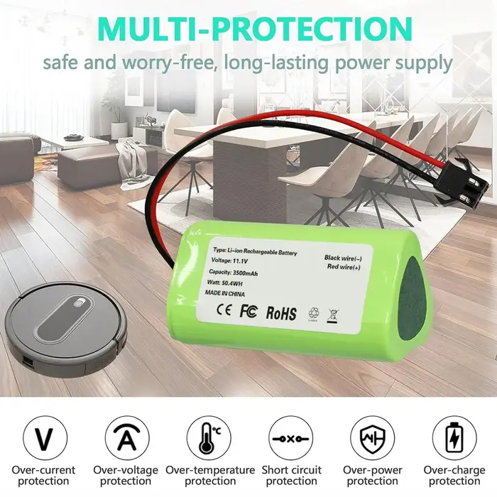 Batterie haute capacité 3500mAh pour aspirateur Vactidy T6 T7 T8