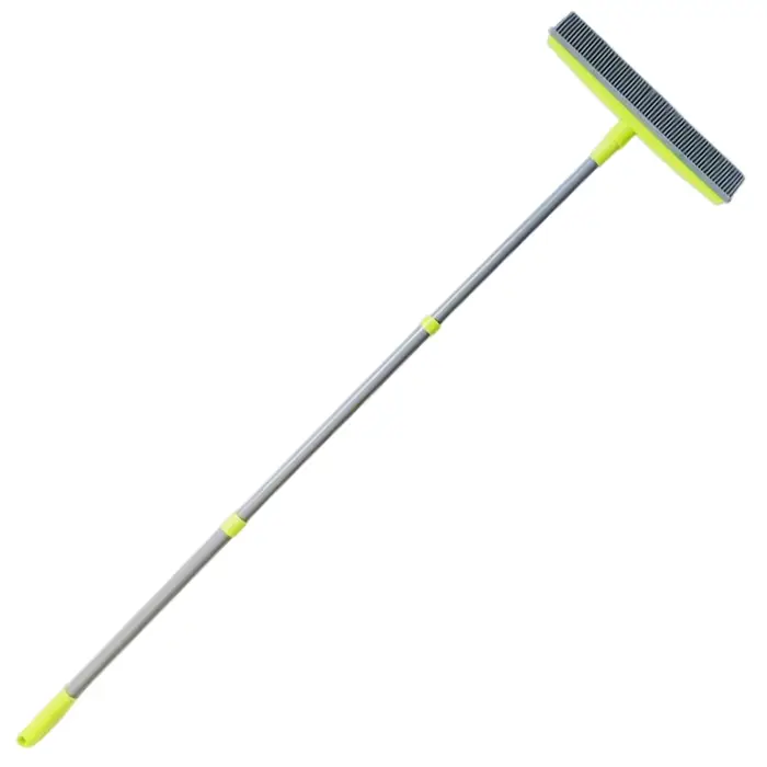 Balai en caoutchouc à Long manche 56-120cm, pôle télescopique réglable, brosse de nettoyage domestiq