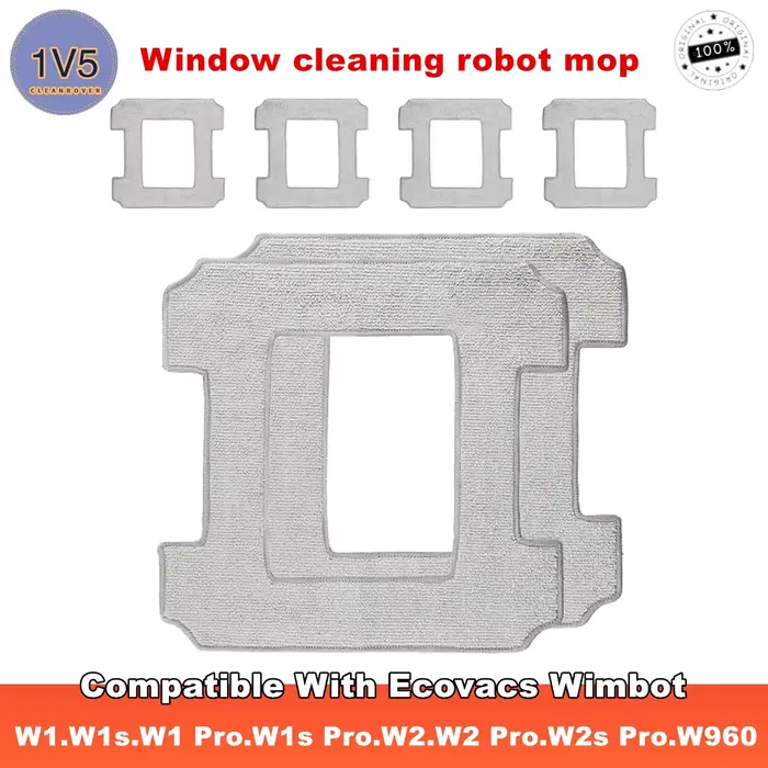Tampons de nettoyage pour robot Ecovacs Winbot W1/ W2s Pro/ W2 Omni /W960