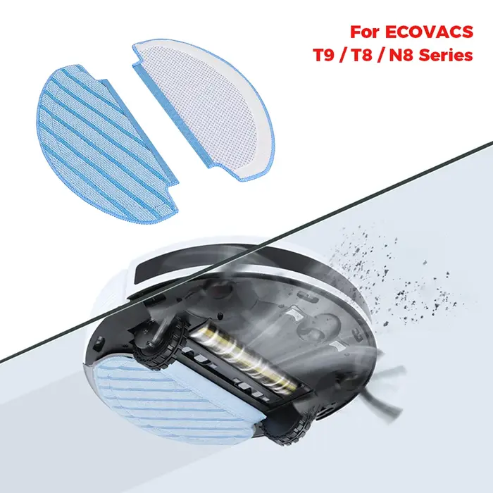 Chiffons de vadrouille lavables en superfibre pour aspirateur Ecovacs Deebot Ozmo T8 AIVI T8 Max N8 Pro Plus/ N8 Pro T9