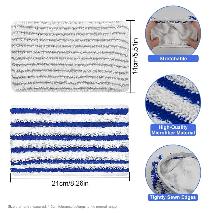 2/4/8x tampons de rechange pour aspirateur Rowenta Clean & Steam ZR005801 ZR850002 ZR005804 RY7/RY8, chiffons en microfibre