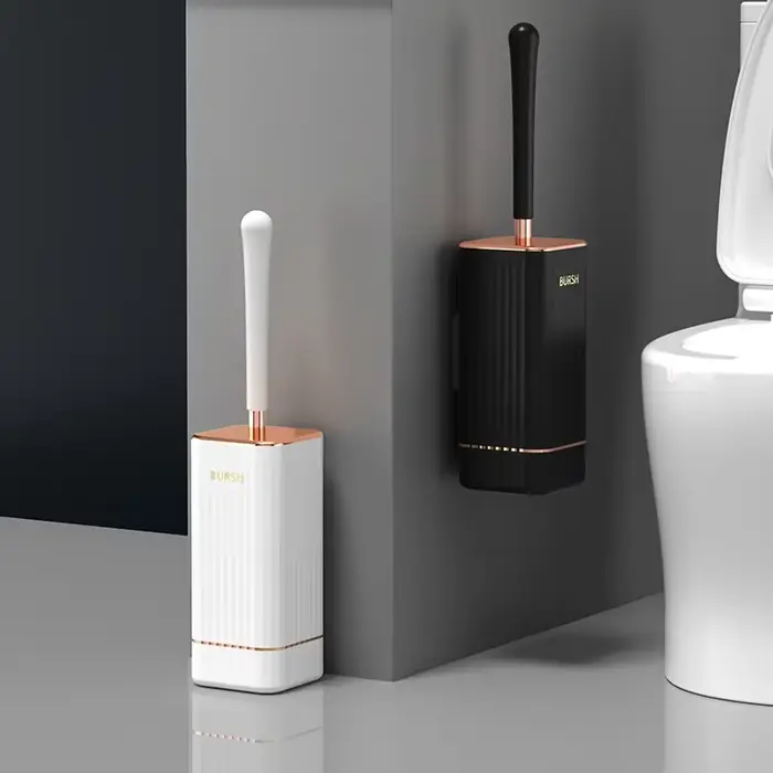 Brosse de toilette en silicone à poils souples TPR