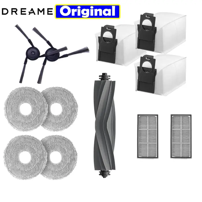 Dreame bot X40 Ultra/L40 Ultra S30 Pro Ultra, accessoire Original, brosse principale, vadrouille, filtre de chiffon, sac à poussière, brosse latérale, Robot aspirateur de rechange